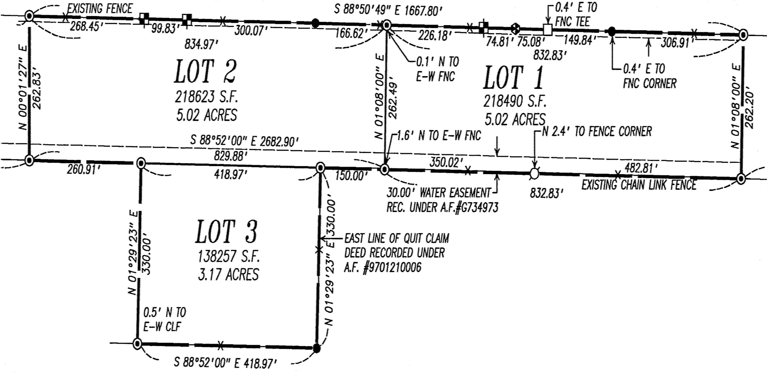 This is a small parcel map for the west parcel of Olin Business Park.